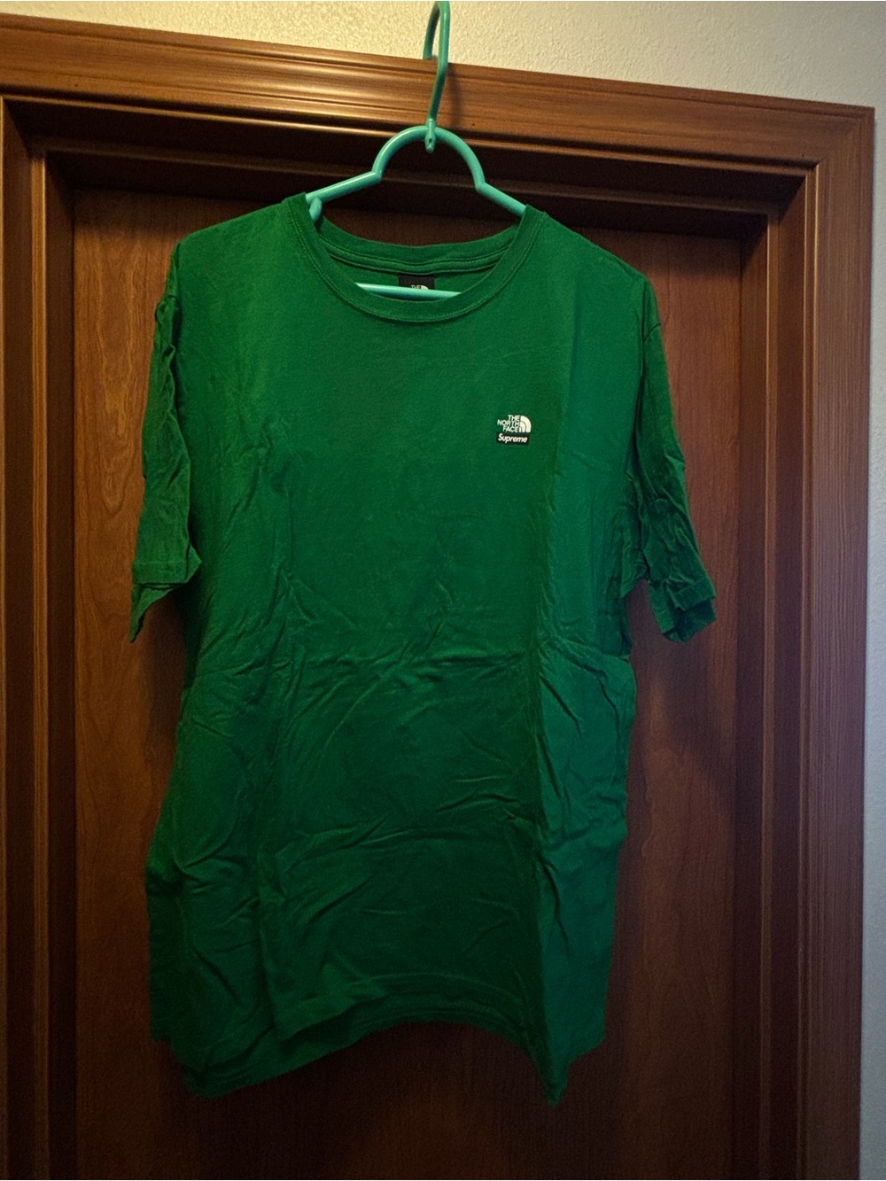 The North Face Short Sleeve Green Logo Tee
